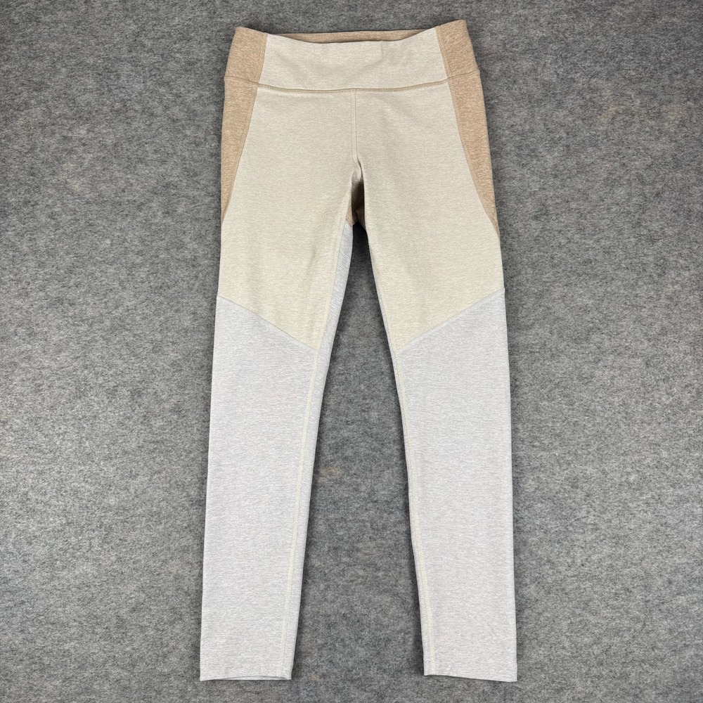 Outdoor Voices Cropped Leggings 27" Polyester Stretch Tan Womens Medium M